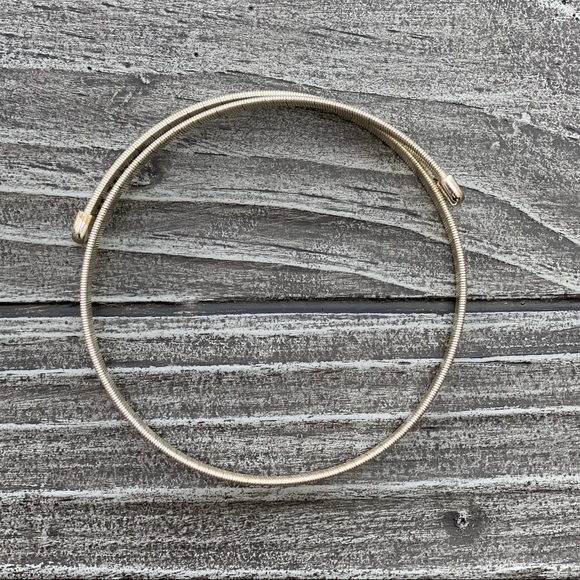 NWOT Silver Nickel Free Adjustable Choker Necklace - Picture 2 of 5